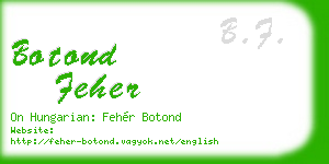 botond feher business card