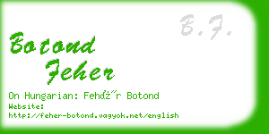 botond feher business card